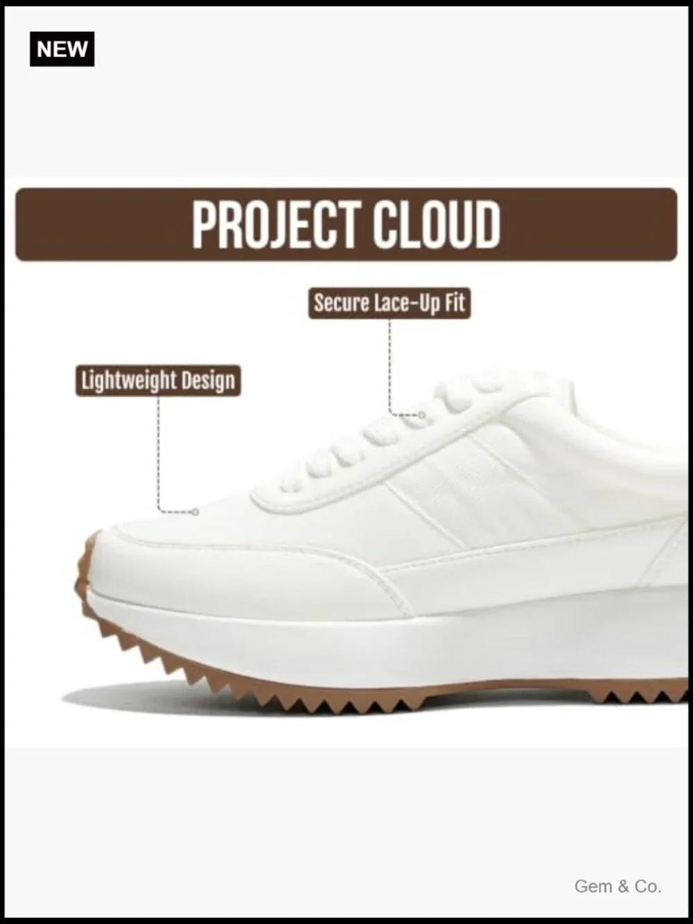 Memory Foam Fashion Sneakers - Lightweight Non-Slip Lace Up